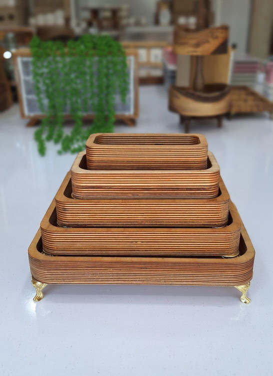 سینی پایه دار ۵ تیکه در طرح های مختلف