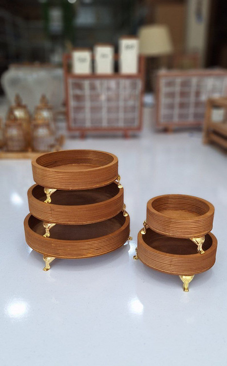 سینی پایه دار ۵ تیکه در طرح های مختلف