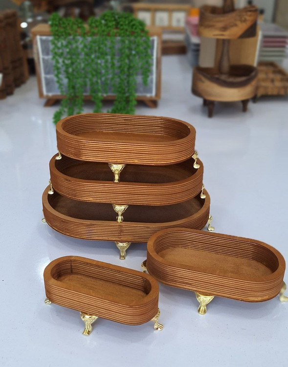 سینی پایه دار ۵ تیکه در طرح های مختلف