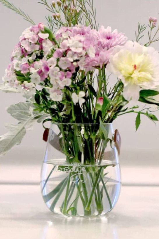 یخدان و گلدان شیشه ای روما با دسته چرمی