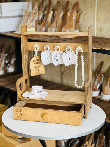 اطلس کافی تایم چوبی کشو دار