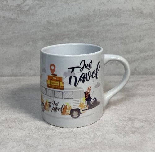 نیم ماگ سرامیکی سفید با قابلیت چاپ طرح دلخواه