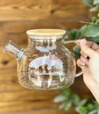 قوری پیرکس درب بامبو