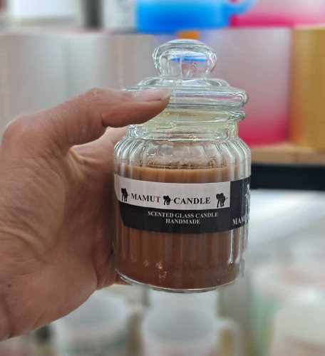 شمع معطر بانکه ای دستساز ادکلنی نسکافه ای