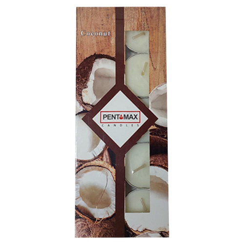 شمع معطر ۱۰ عددی با رایحه نارگیل