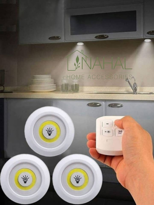 چراغ کابینتی مدل ونوس همراه با ریموت مجموعه ۴ عددی
