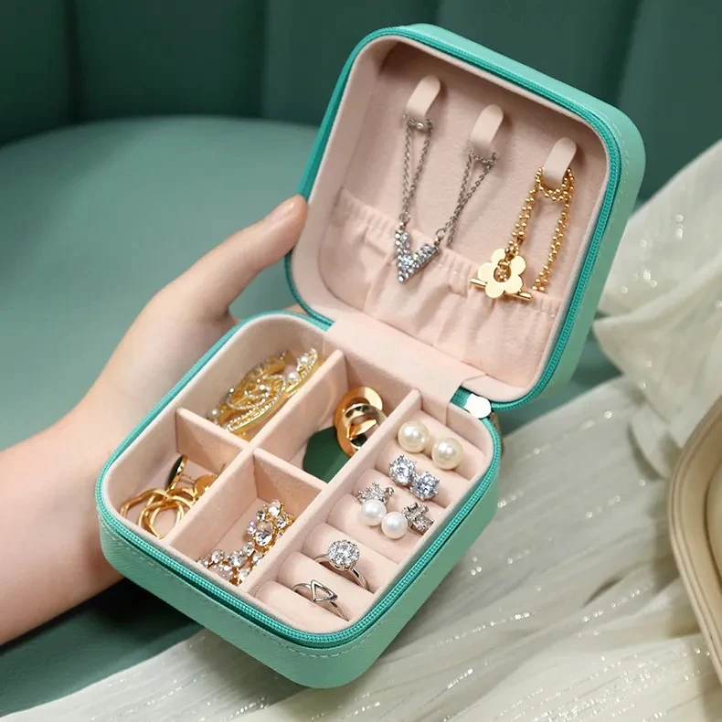 جعبه جواهرات زیپ دار پارچه ای