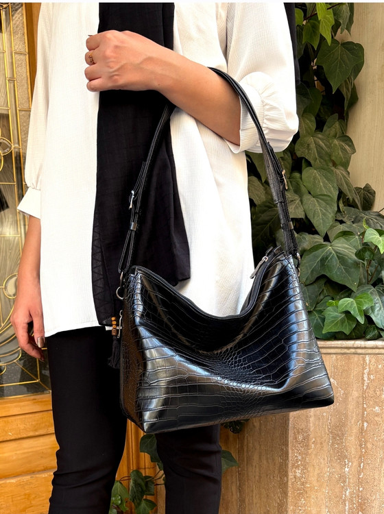 کیف دوشی TAZZ برند چرم نهال