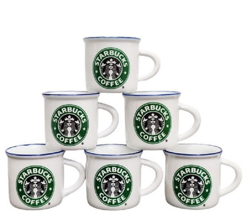 بسته ۶ عددی شات استارباکس سرامیکی رنگ سفید