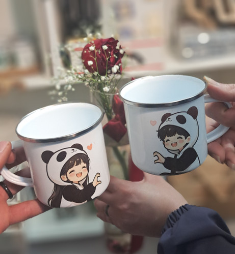 ماگ لعاب دار استیل ست