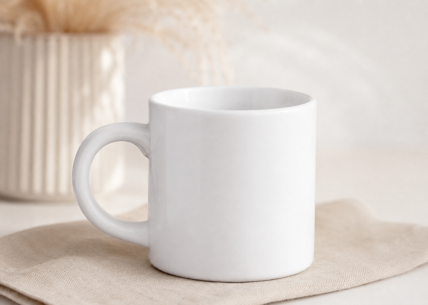 نیم ماگ سفید سایز OZ6 مناسب چاپ سابلیمیشن