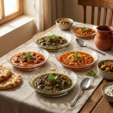 سالاد و خورش خوری گلایل برند شیشه اصفهان مجموعه ۶ عددی