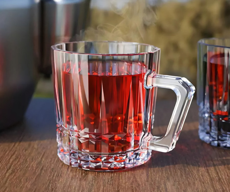 فنجان شیشه و بلور اصفهان مدل گلوریا بسته 6 عددی
