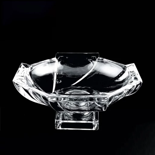 میوه خوری ( کاسه نیم گود) پایه دار اسکوئر برند شیشه اصفهان